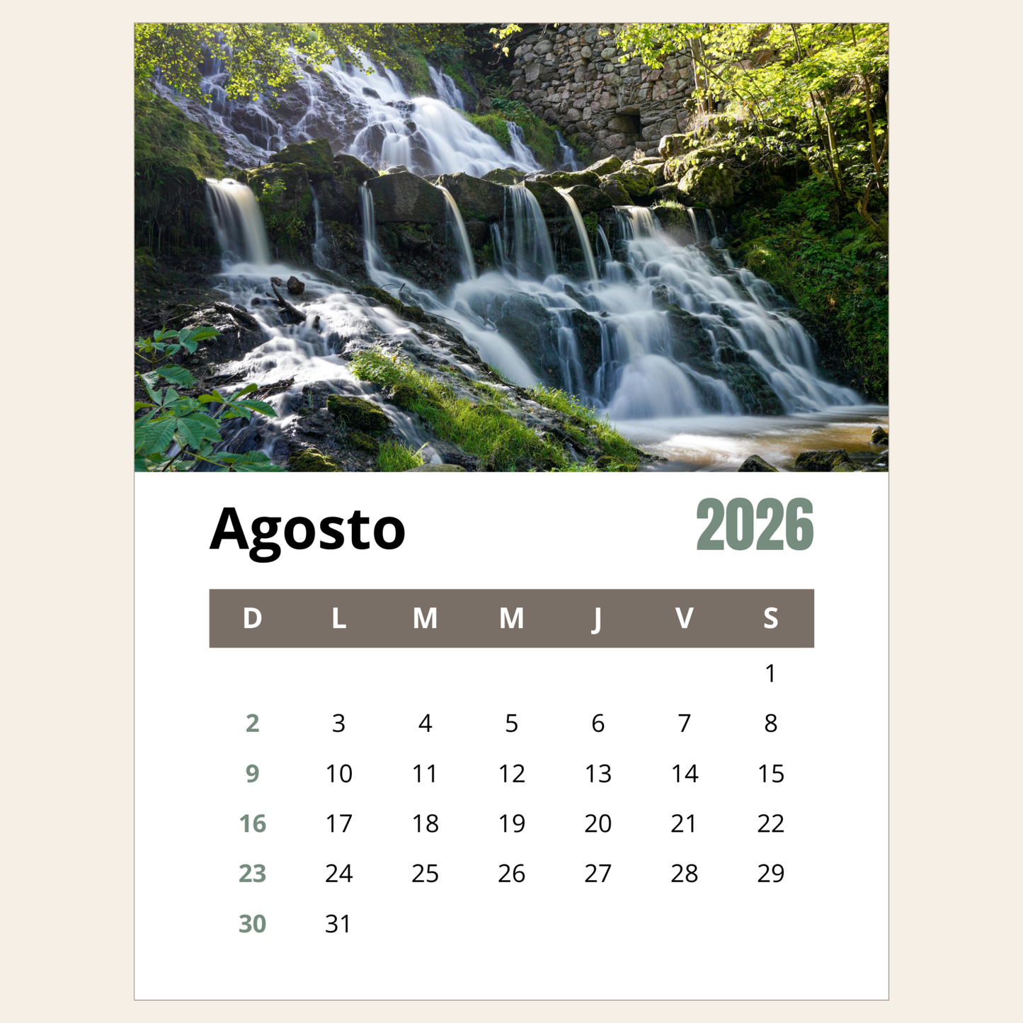 Calendario Naturaleza 2026
